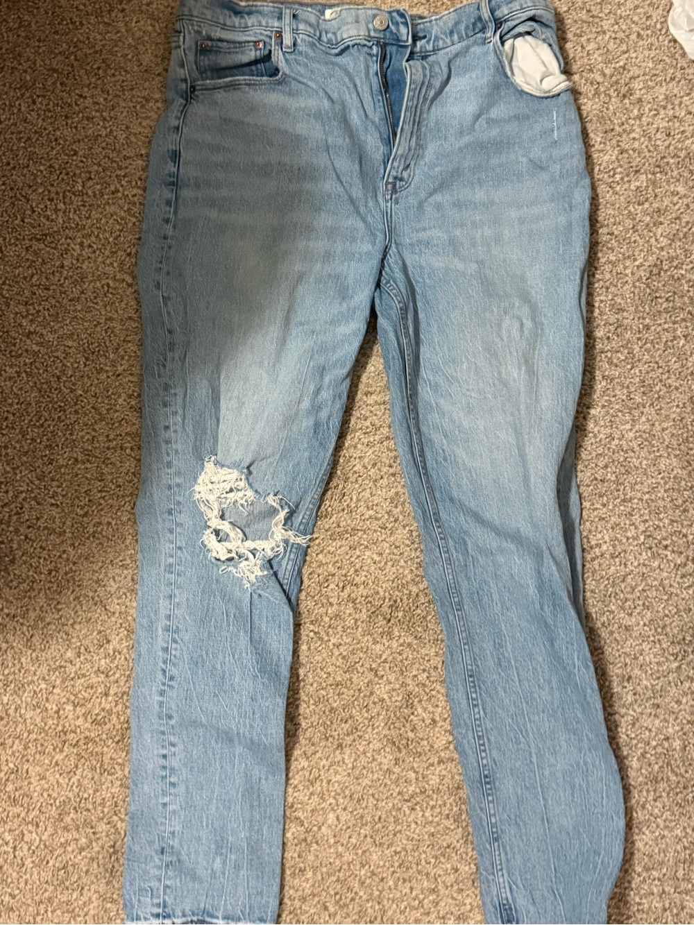 Light Blue Distressed Abercrombie & Fitch Jeans